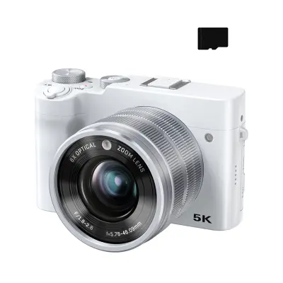 DC209X Optički digitalni fotoaparat s TF karticom od 32 GB Bijela