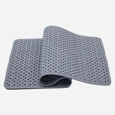 Prostirka za kupanje duboko siva 36x69cm PVC neklizajuća prostirka za tuš s otvorima za drenažu Duboko siva