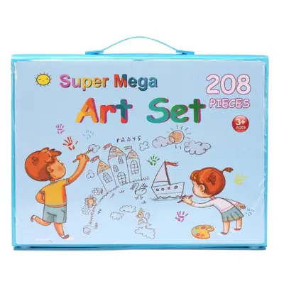 208-dijelni slikarski komplet, Dječji komplet za slikanje, Slikarski set za djecu, Set za bojanje | ARTIMASTER plava