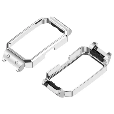 Huawei Band 10/9/8 Metal Protective Case Zinc Alloy Frame Srebrna