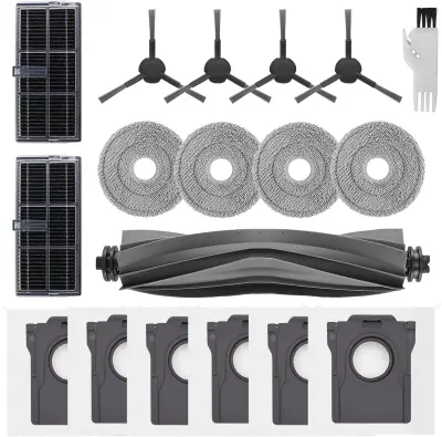 Komplet dodataka za Dreame L10s Pro Ultra Heat, 1 glavna četka, 2 HEPA filtera, 4 bočne četke, 4 mopa, 6 vrećica za prašinu Višebojno