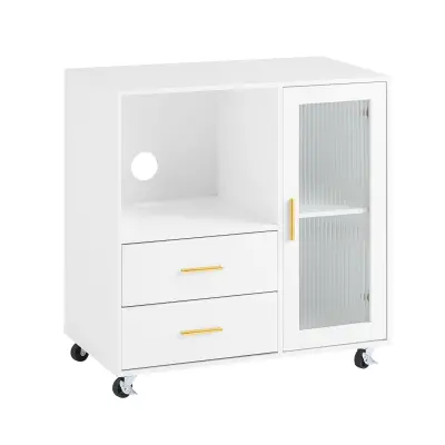 SoBuy uredski ormar s ladicama i kotačima 75x40x76 cm ASK09-W
