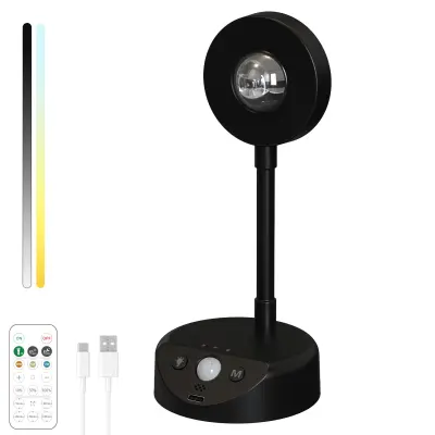Pametni crni zidni reflektor T115 - Osvijetlite svoj prostor Crna