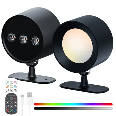 Hill Cat Eye noćno svjetlo - Crno - RGBCW - USB punjivo Crna