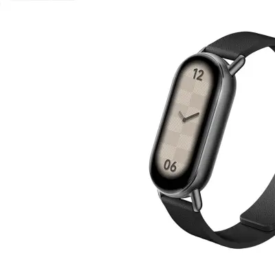 Kožna narukvica za Xiaomi Band 8/9 - Magnetska Crna