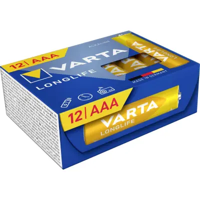 Baterije Varta Longlife AAA LR03 CUBE12