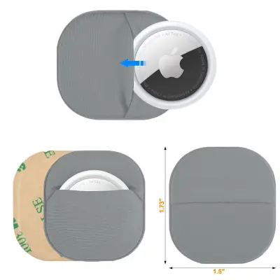 Elegantna zaštitna futrola od likra tkanine za Apple AirTags Siva