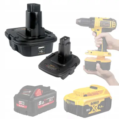 Adapter Za Baterije DCA1820 – Kompatibilan Sa Dewalt 18V/20V i Milwaukee M18 | Jednostavna Ugradnja