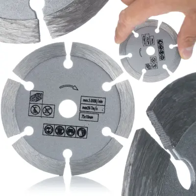 Dijamantna Segmentna Rezna Ploča 75mm – Za Građevinske Materijale | Laserski Zavar | Promjer 75 Mm
