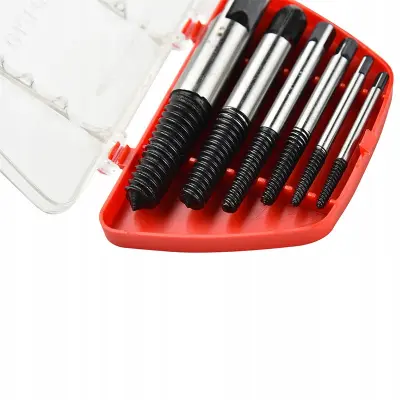 Izvlakači Za Slomljene Vijke 3-18mm – Set 5 Komada | Nehrđajući Čelik, Crvena Kutija