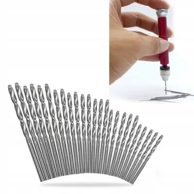 Set Mini Spiralnih Svrdla HSS 25 Kom – 0,5mm do 3mm | Precizno Bušenje, Modelarstvo