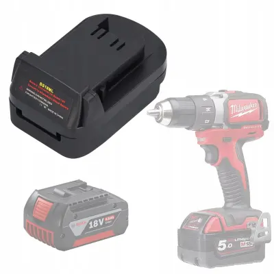Adapter Za Baterije BS18ML – Kompatibilan s Bosch 18V i Milwaukee 18V | USB 5V, 2.1A