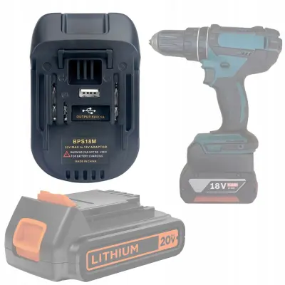 Adapter Baterija BPS18M – Kompatibilan s Black&Decker, Stanley, Porter Kabelom Za Makita 18V | Kvaliteta i Trajnost