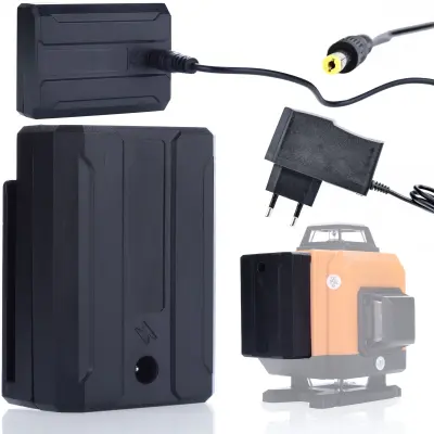 Baterija i Punjač Za Lasersku Libelu 3500 mAh – Kompatibilnost Sa Rosfix, Hilda, Pracmanu, HECKERMANN | 3,7 V, 5 V 2 A