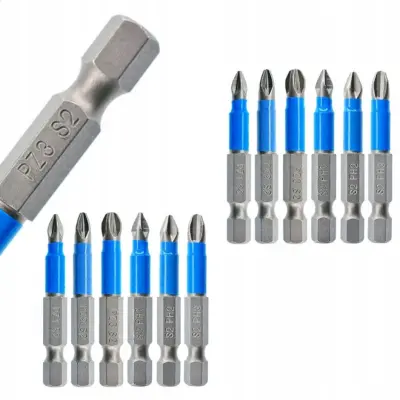 Set Bitova Torx s Plavim Oznakom – 12 Komada | Nehrđajući Čelik, Magnetni Vrh, 1/4" Šesterokutni Držač