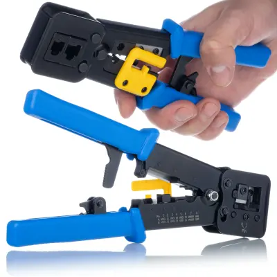 Klijesta Za Krimpanje RJ45/RJ12/RJ11 – Preciznost i Trajnost | Duljina 240 Mm, Težina 480 G