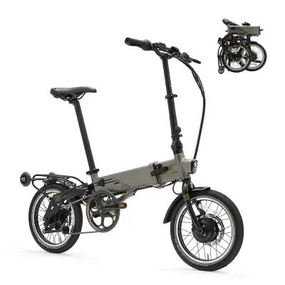 Sklopivi električni bicikl Supra 4.0+ titanijsko siva | 16” | Domet 90 km