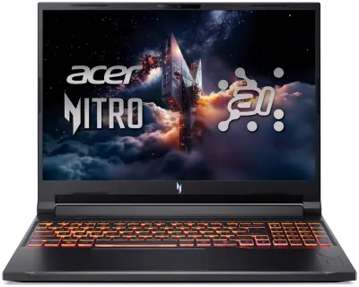Laptop ACER Nitro V 16S AI, NH.QXNEX.008, 40.6cm (16") IPS WQXGA 180Hz, AMD Ryzen AI 9 365, 32 GB RAM, 1 TB SSD, nVidia RTX 5070 8GB, No OS