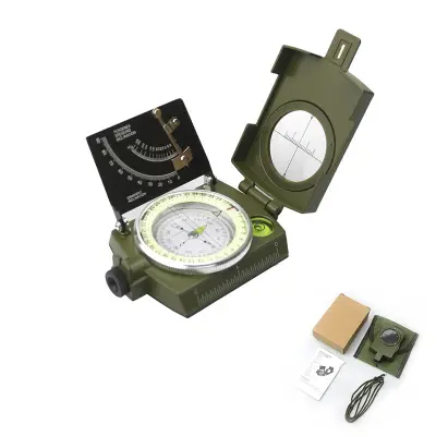 Vojni kompas s nagibom i povećalom Army Green
