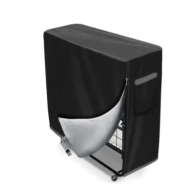 Sklopivi crni pokrov za krevet - 210D - 99D x 38Š x 114V cm Crna