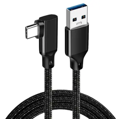 Type-C podatkovni kabel pod kutom Crna