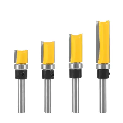 Set glodala za drvo - 4 ravna glodala (žuta) žuta