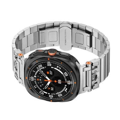 Srebrni remen za sat od nehrđajućeg čelika za Samsung Watch Ultra 47mm Srebrna