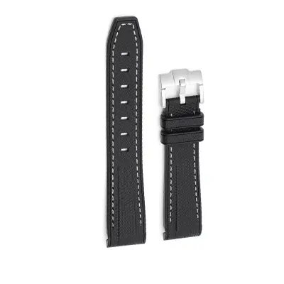20mm Gumeni remen za sat Omega x Swatch Crno-bijela