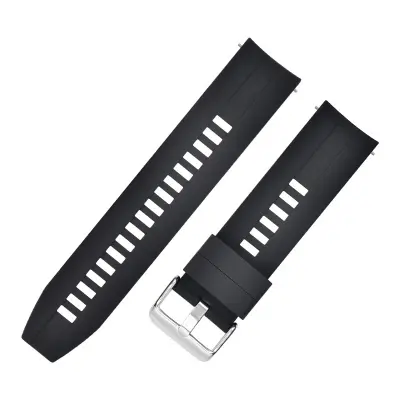 22mm silikonski remen za Huawei GT3/Watch 4/Honor/Samsung Crna