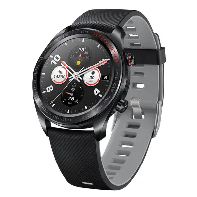 Crni i sivi silikonski remen za sat 22 mm - Honor Watch GT Magic Crna Siva