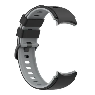 Silikonska narukvica za Samsung Watch 4 Crna+Siva