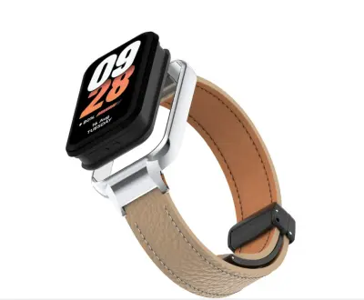 Xiaomi Smart Band 8 Active remen s uzorkom ličija i magnetskom kopčom Smeđa