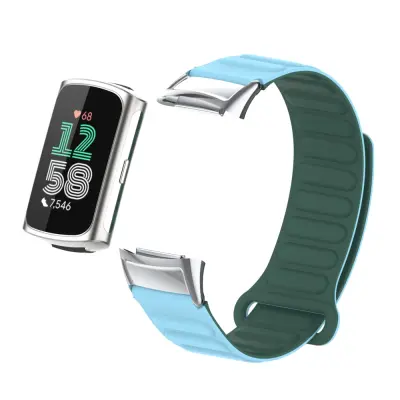 Stilski magnetski silikonski remen za Fitbit Charge 6 Plava