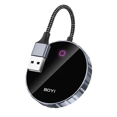 BY960L: Apple & Android 2-u-1 bežični adapter za automobil Crna