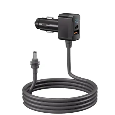 TR-69S Adapter za automobilski upaljač s digitalnim zaslonom Crna