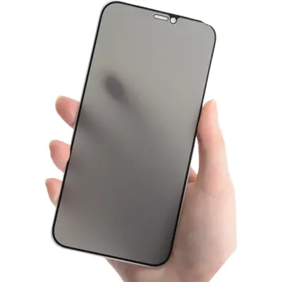 iPhone Anti-Spy zaštitnik zaslona - Kaljeno staklo od aluminijske legure Proziran
