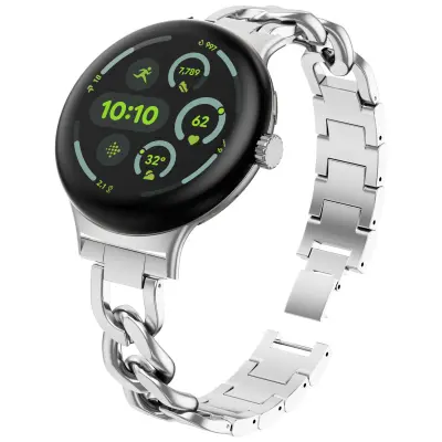 Srebrni remen za sat od nehrđajućeg čelika za Google Pixel Watch 3 (45 mm) Srebrna