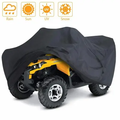 Crna navlaka za ATV kompatibilna s vanjskim terenskim vozilima, 210D Oxford tkanina, vodootporna, UV zaštita, otporna na snijeg i kišu Crna