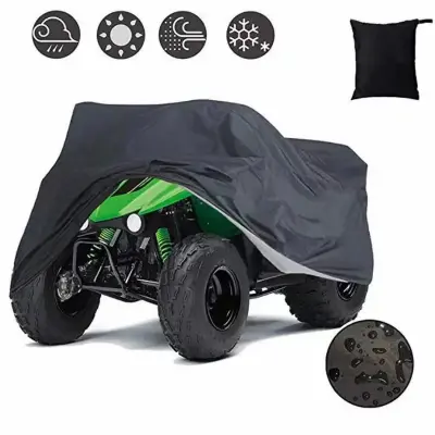 Crna navlaka za ATV kompatibilna s vanjskim terenskim vozilima, vodootporna i UV zaštitna navlaka od 210D Oxford tkanine otporna na prašinu Crna