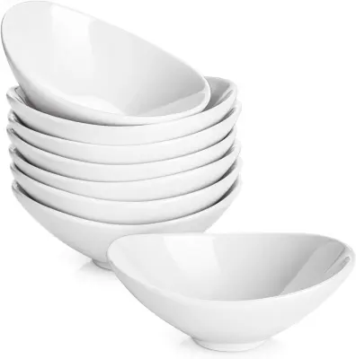 DOWAN Porculanske zdjele za umakanje od 89 ml - Set od 8 bijelih komada za roštilj, zabave, sushi i umak. Mini za priloge