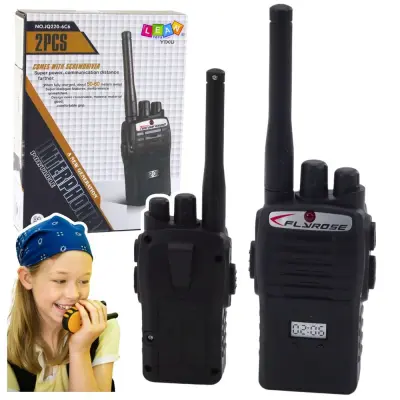 Set dva dječja walkie talkie postaja doseg do 60m crna