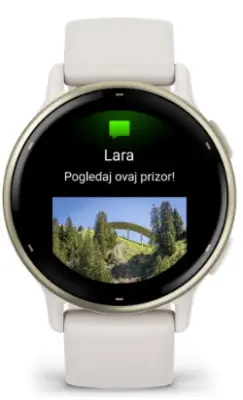 OUT_Fitness Garmin Vivoactive 5 Ivory Cream Gold bež remen - KORIŠTEN ARTIKL