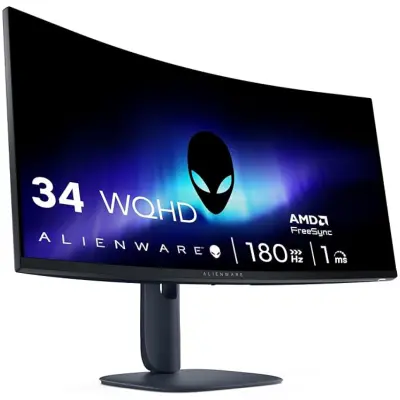 Monitor 34" Alienware AW3425DWM, WQHD, 180Hz, VA, 400 cd/m2