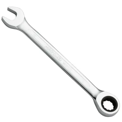 MAXPOWER 13 mm kombinirani ključ s 72-zupčastom ragljom, 12-kutni zupčasti ključ, kovan i toplinski obrađen kromirani V čelik, metrički, kromirani