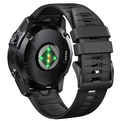 Elegantna narukvica s brzim otpuštanjem za Garmin Fenix 7X Pro Crna+Siva