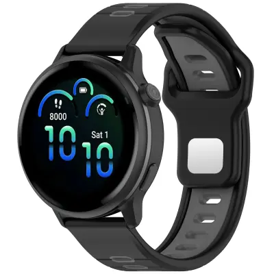 Stilski 22mm zamjenski remen za Garmin vivoactive 6 Crna+Siva