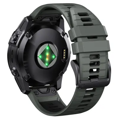 Elegantna narukvica s brzim otpuštanjem za Garmin Fenix 7X Pro Crna+Zelena