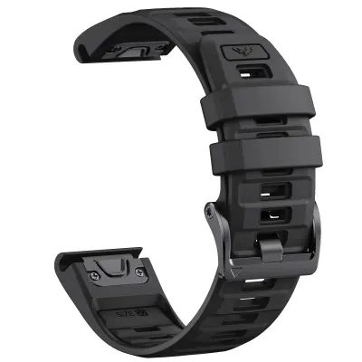 22mm Quick Release Silicone Band for Garmin Fenix 8 47mm Crna
