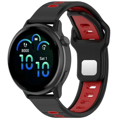 Stilski 22mm zamjenski remen za Garmin vivoactive 6 Crna+Crvena