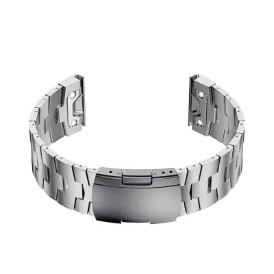 22mm Quick Release Stainless Steel Watch Band for Garmin Fenix Srebrna